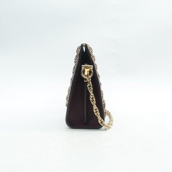 Gucci Burgundy Shoulder Bag with Gold Chain - Picture 3 of 12
